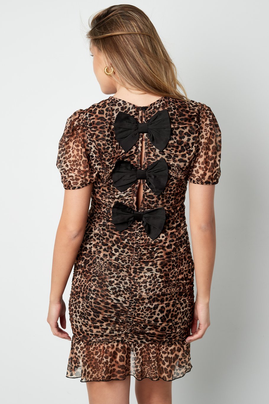 Leopard Pattern Midi Dress
