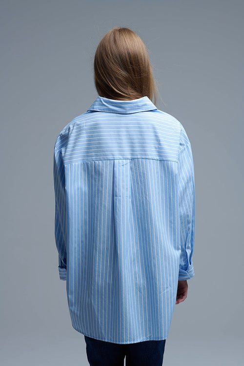 blauw hartjes shirt