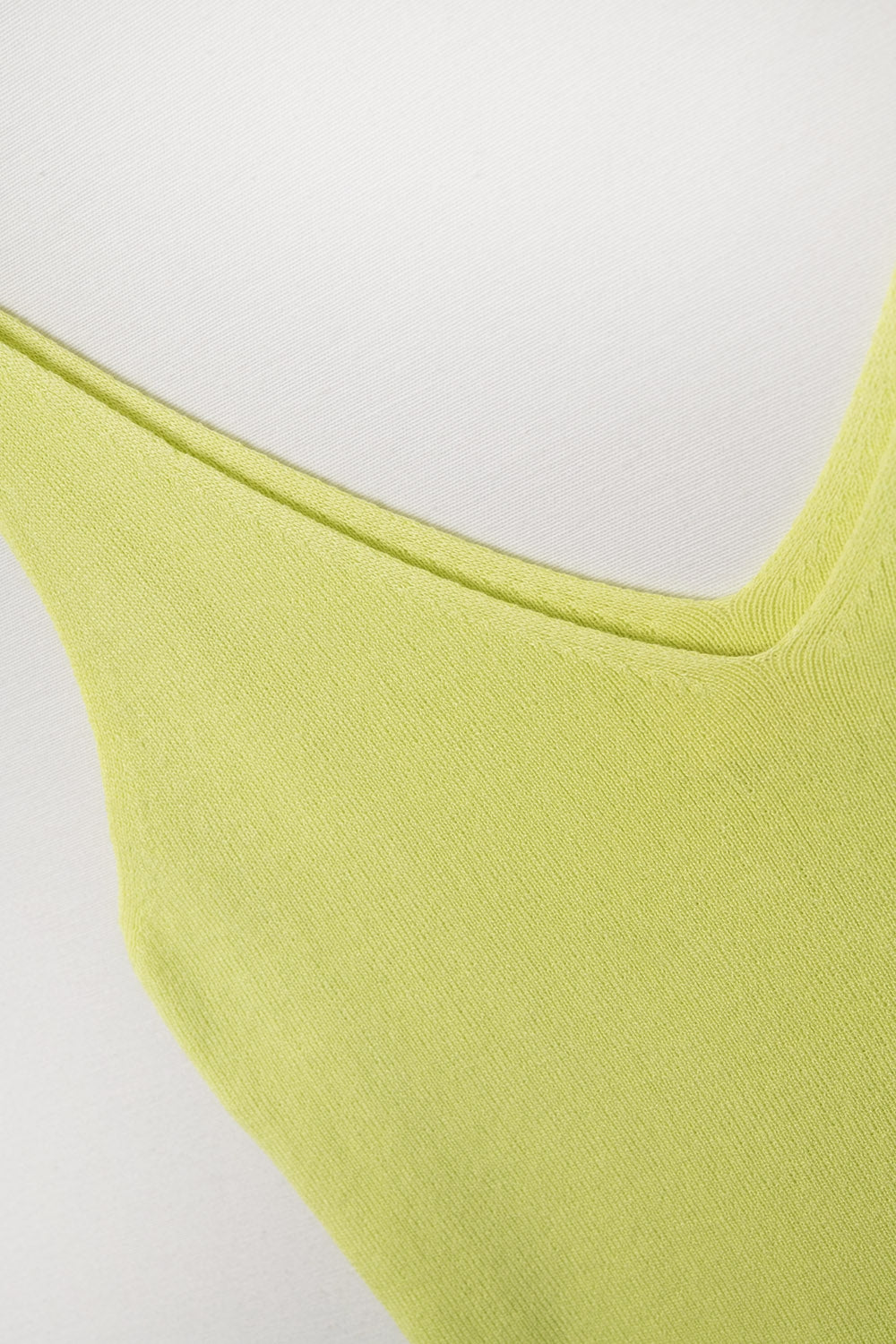 Comfy geribde tanktop in Geel
