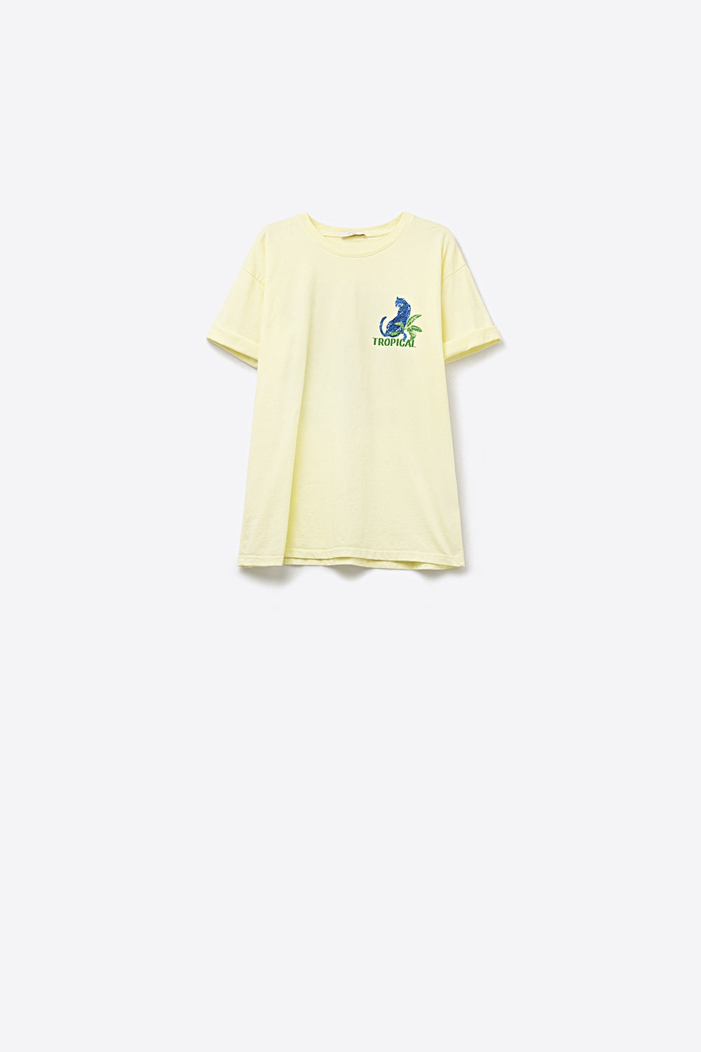 Geel tropisch T-shirt