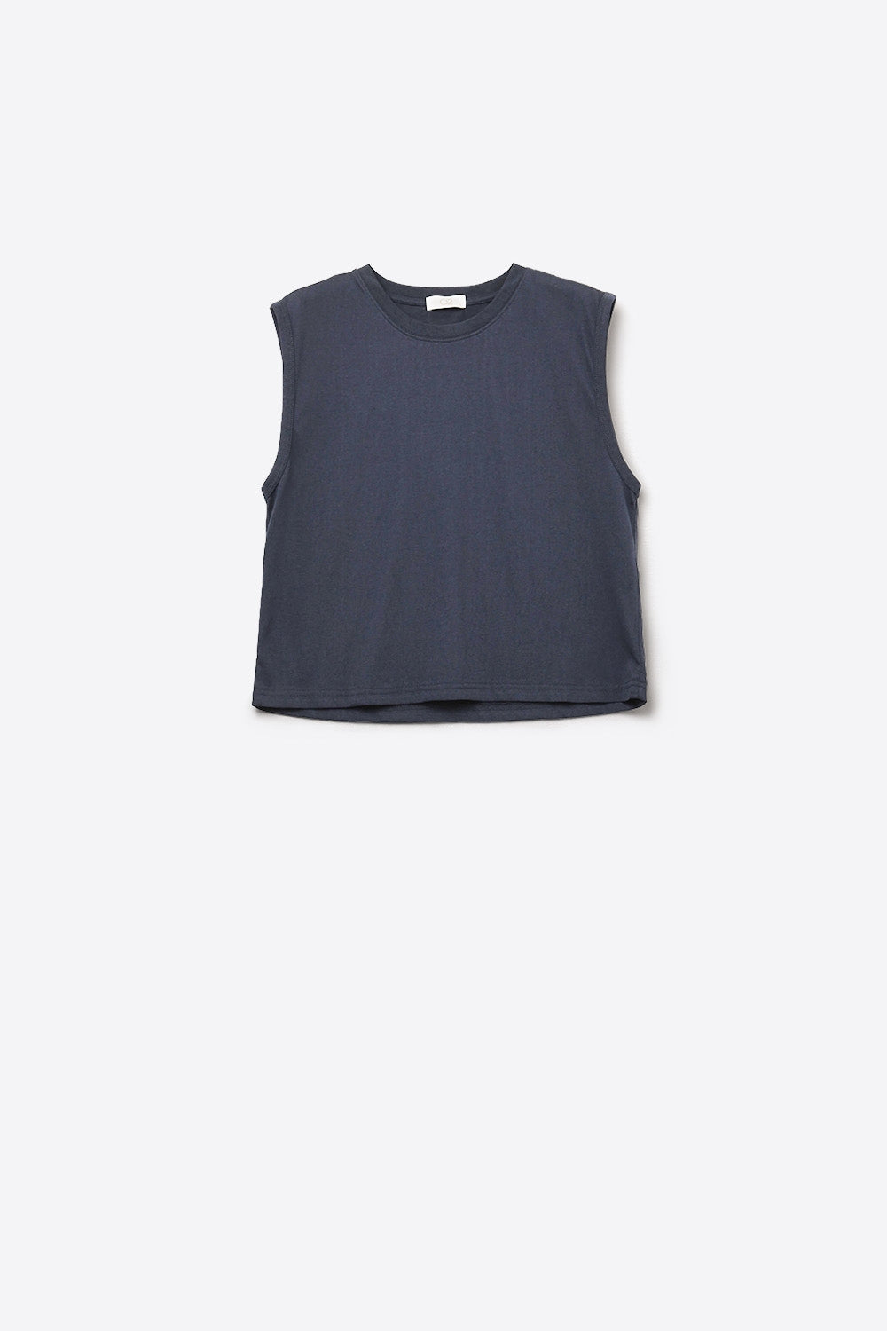 Marine Mouwloos Katoenen T-shirt