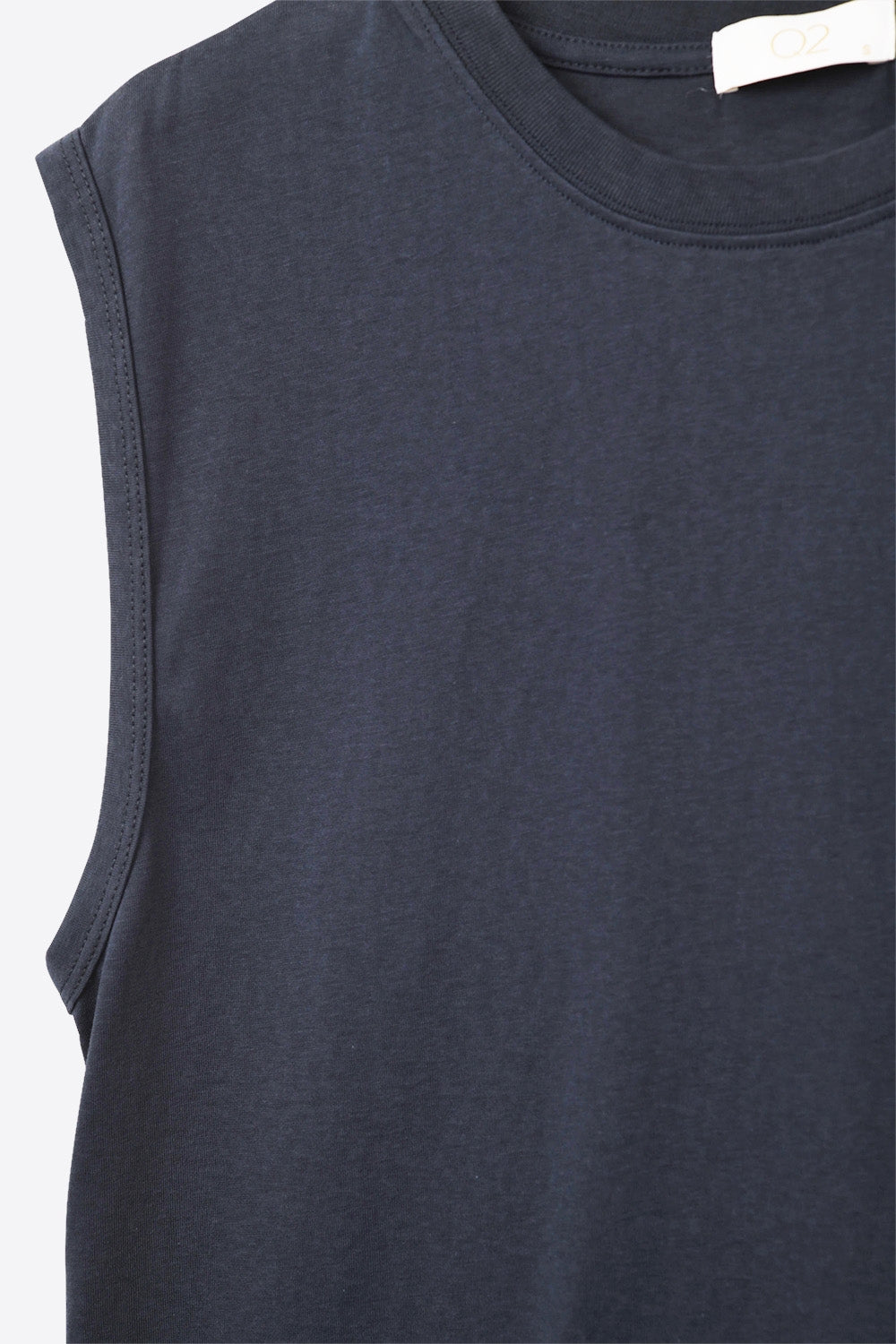 Marine Mouwloos Katoenen T-shirt