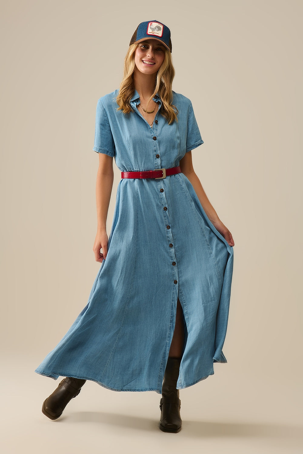 Denim Shirtjurk van Tencel