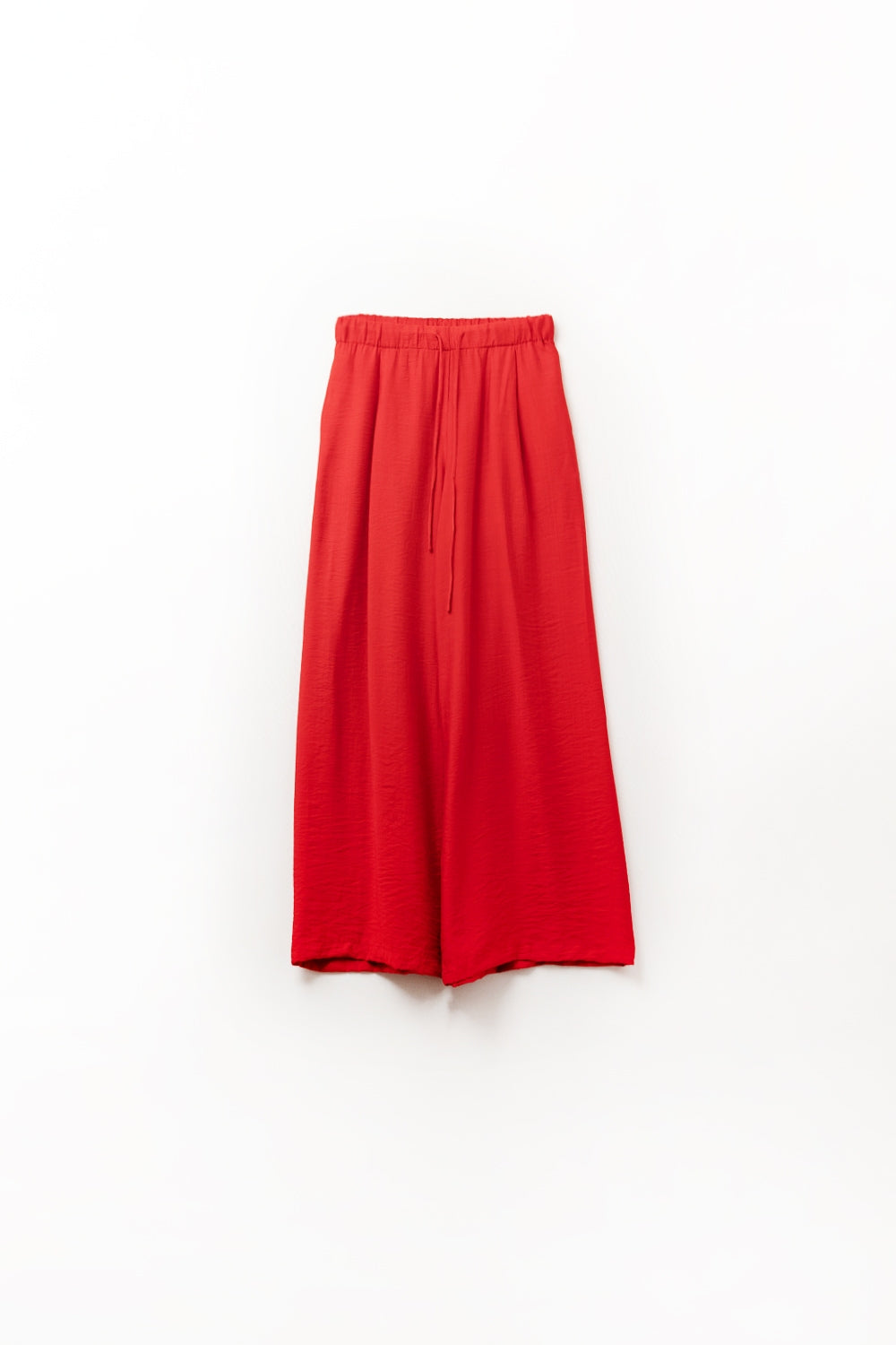 Rode Broek Met Wijde Pijpen Van Lichte Viscose