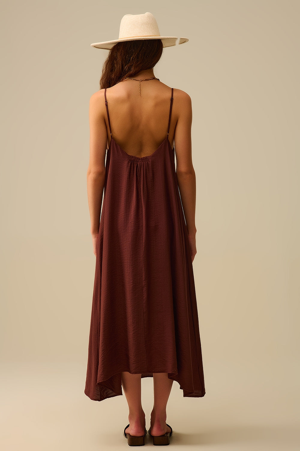 Luchtige Bruine Maxi Jurk