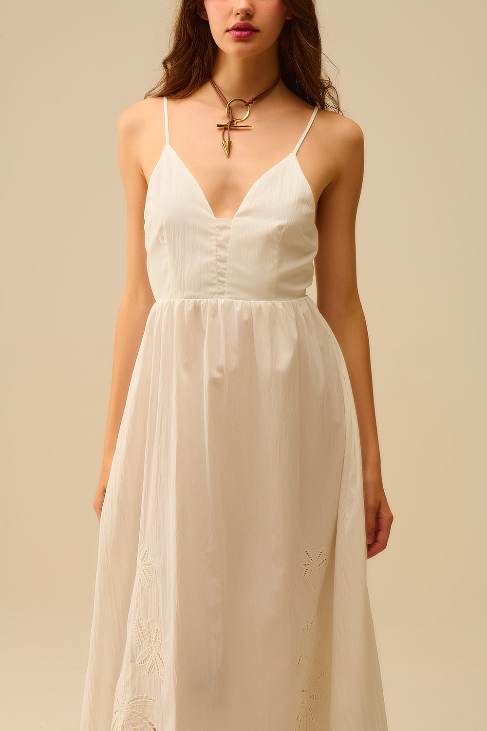 Witte maxi jurk
