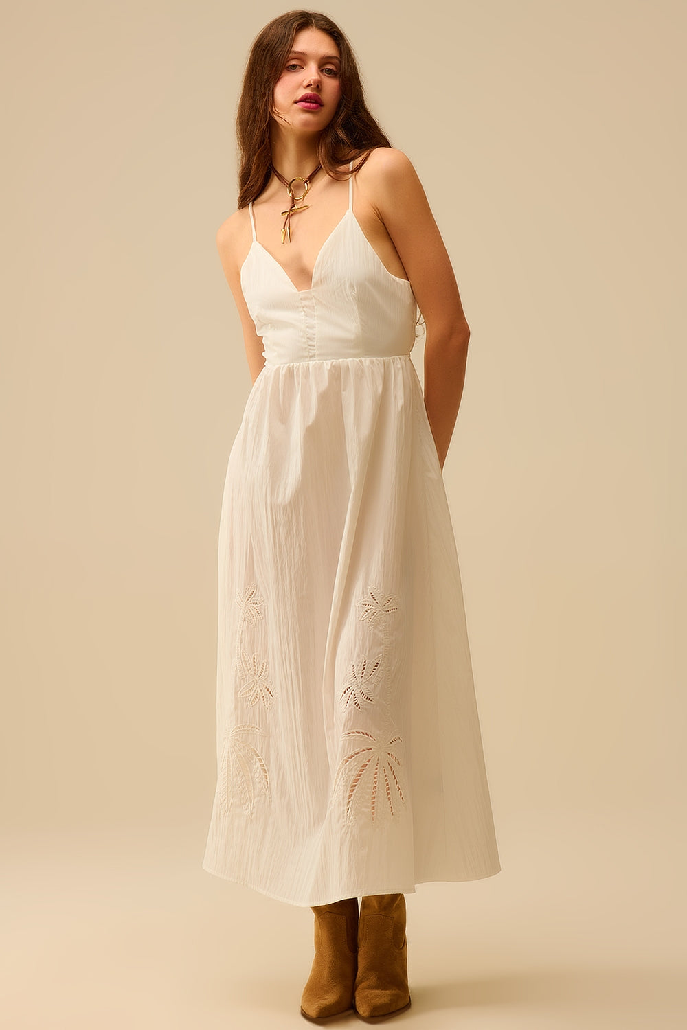 Witte maxi jurk
